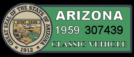 1959 Arizona Classic Windshield Sticker